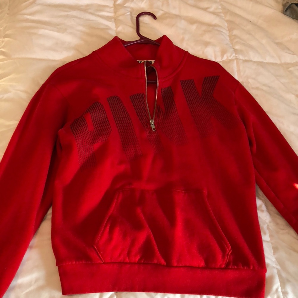 PINK quarter zip sweatshirt